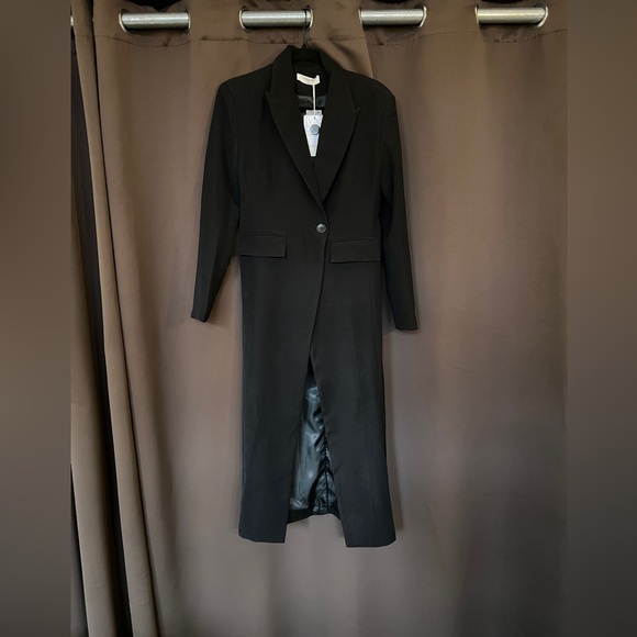 Collar Pocket Long Blazer Coat - Picture 5 of 10